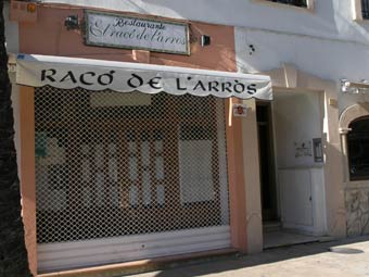 raco de arroz, Moraira