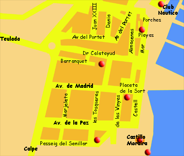 Moraira, Spain Town Plan