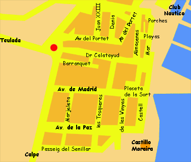 Moraira Spain town plan